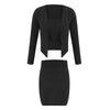 Coat Tube Top Knitted Skirt Fashionable Three-piece Long-sleeved Top