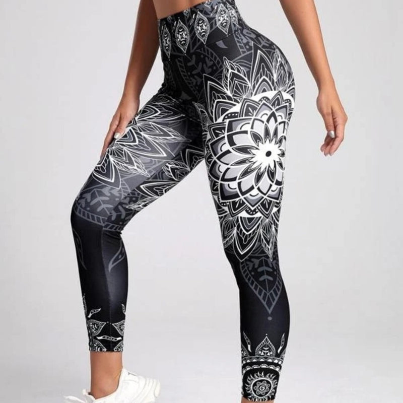 Ink Printing Yoga Skinny Pants