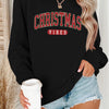 Casual Crew Neck Sweatshirt With Christmas Vibes