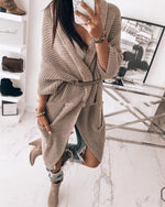 Ladies Casual Cotton Cardigan Sweater Coat