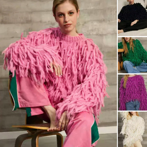 Loose-fitting Tassel Fashion Casual Sweater