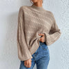 New Solid Color Women's Blouse Loose Round Neck Sweater