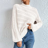 New Solid Color Women's Blouse Loose Round Neck Sweater