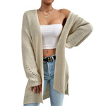 Sweater Medium Length Jacket Knitted Cardigan