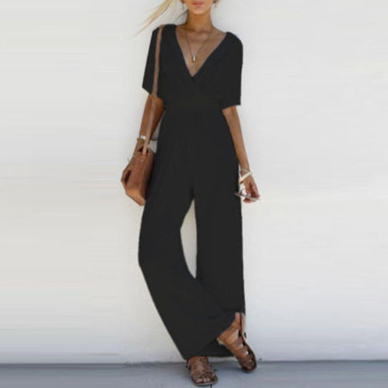 Wide Leg Pants Fashion Wais T Jumpsuit