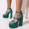 Waterproof Platform Super High Heel Open Toe Women's High Heels