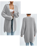 Sweater Medium Length Jacket Knitted Cardigan