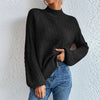 New Solid Color Women's Blouse Loose Round Neck Sweater