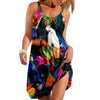 Parrot  Print Summer Beach Dress